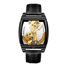 Load image into Gallery viewer, DEFFRUN RECTANGLE AUTOMATIC MECHANICAL WATCH GENUINE LEATHER BUSINESS STYLE MEN WATCHES