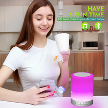 Load image into Gallery viewer, Elecstars Night Light Bluetooth Speakers Smart LED Touch Bedside Lamp Speaker Wireless Stereo Subwoofer Gifts Party lighting