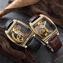 Load image into Gallery viewer, DEFFRUN RECTANGLE AUTOMATIC MECHANICAL WATCH GENUINE LEATHER BUSINESS STYLE MEN WATCHES
