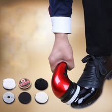 Load image into Gallery viewer, Rechargeable Shoe Brush with 4 Brush Heads Shoe Shine Multi-function Handheld Mini Electric Shoe Polisher Equipment
