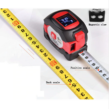 Load image into Gallery viewer, 2-in-1 Infrared Tape Measure Electronic Laser Level Tape Measure Infrared Rangefinder Measuring Tape
