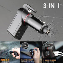 Load image into Gallery viewer, 3-in-1 Car Multi-functional Tool, Emergency Escape Tool, Phone Charger, Belt Cutter
