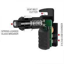 Load image into Gallery viewer, 3-in-1 Car Multi-functional Tool, Emergency Escape Tool, Phone Charger, Belt Cutter
