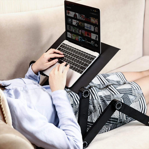 Adjustable Ergonomic Portable Aluminum Laptop Desk. (Mouse Pad Included)