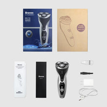 Load image into Gallery viewer, High-efficiency three-blade intelligent shaver with long endurance, low noise, 3D floating body wash, BRS-T26
